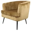 Fauteuils-DS4U - Norah fauteuil velvet goud