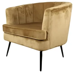 Fauteuils-DS4U - Norah fauteuil velvet goud