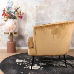 Fauteuils-DS4U - Norah fauteuil velvet goud