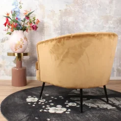 Fauteuils-DS4U - Norah fauteuil velvet goud