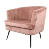 Fauteuils-DS4U - Norah fauteuil velvet zalmroze