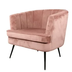 Fauteuils-DS4U - Norah fauteuil velvet zalmroze
