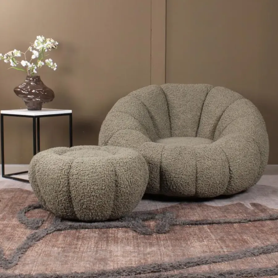 DS4U - Olivia DLX fauteuil teddy - groen