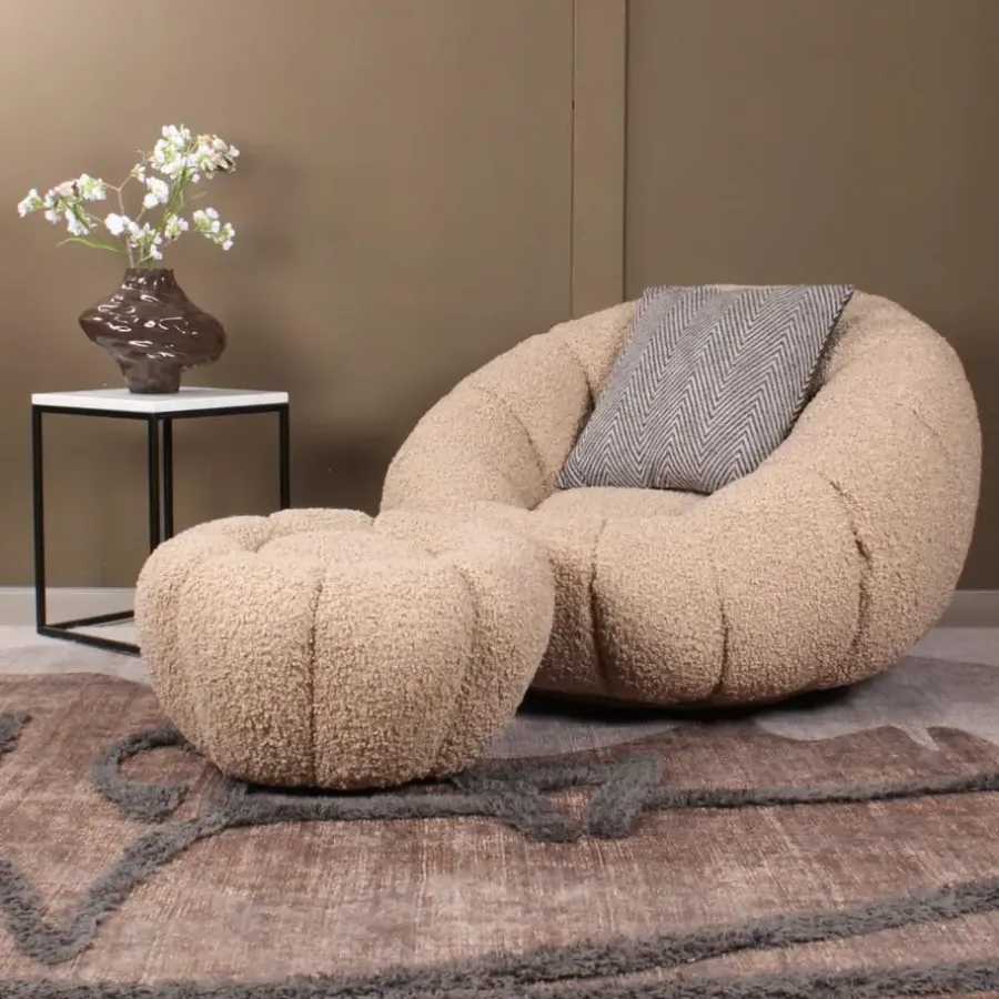 DS4U - Olivia fauteuil set teddy - beige