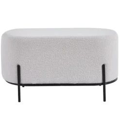 Hockers En Voetenbanken-DS4U - Torben hocker duo 80x40x42 cm bouclé ivoor