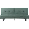 Slaapbanken|Slaapbanken-Beliani DUBLIN - Slaapbank 3-zits - Groen - Polyester