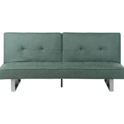 Slaapbanken|Slaapbanken-Beliani DUBLIN - Slaapbank 3-zits - Groen - Polyester