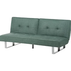 Slaapbanken|Slaapbanken-Beliani DUBLIN - Slaapbank 3-zits - Groen - Polyester