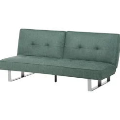 Slaapbanken|Slaapbanken-Beliani DUBLIN - Slaapbank 3-zits - Groen - Polyester