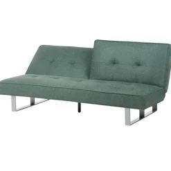 Slaapbanken|Slaapbanken-Beliani DUBLIN - Slaapbank 3-zits - Groen - Polyester