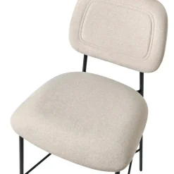 Leen Bakker DUETTE - Barkruk set van 2 - Lichtbeige - Fluweel