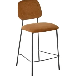 Leen Bakker DUETTE - Barkruk set van 2 - Goudbruin - Fluweel