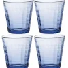 Duralex Drinkglazen Prisme - 4x - blauw - glas - 220 ml