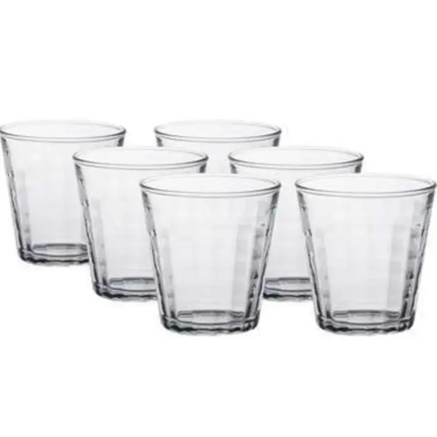 Waterglazen-Duralex Drinkglazen Prisme - 6 stuks - glas - 220 ml