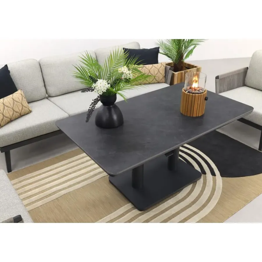 Van der Garde Tuinmeubelen - Premium Durban/Medina verstelbare stoel-bank loungeset - 4-delig