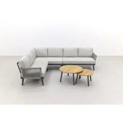 Van der Garde Tuinmeubelen - Premium Durban/mindo loungeset - hoekbank - 3-delig