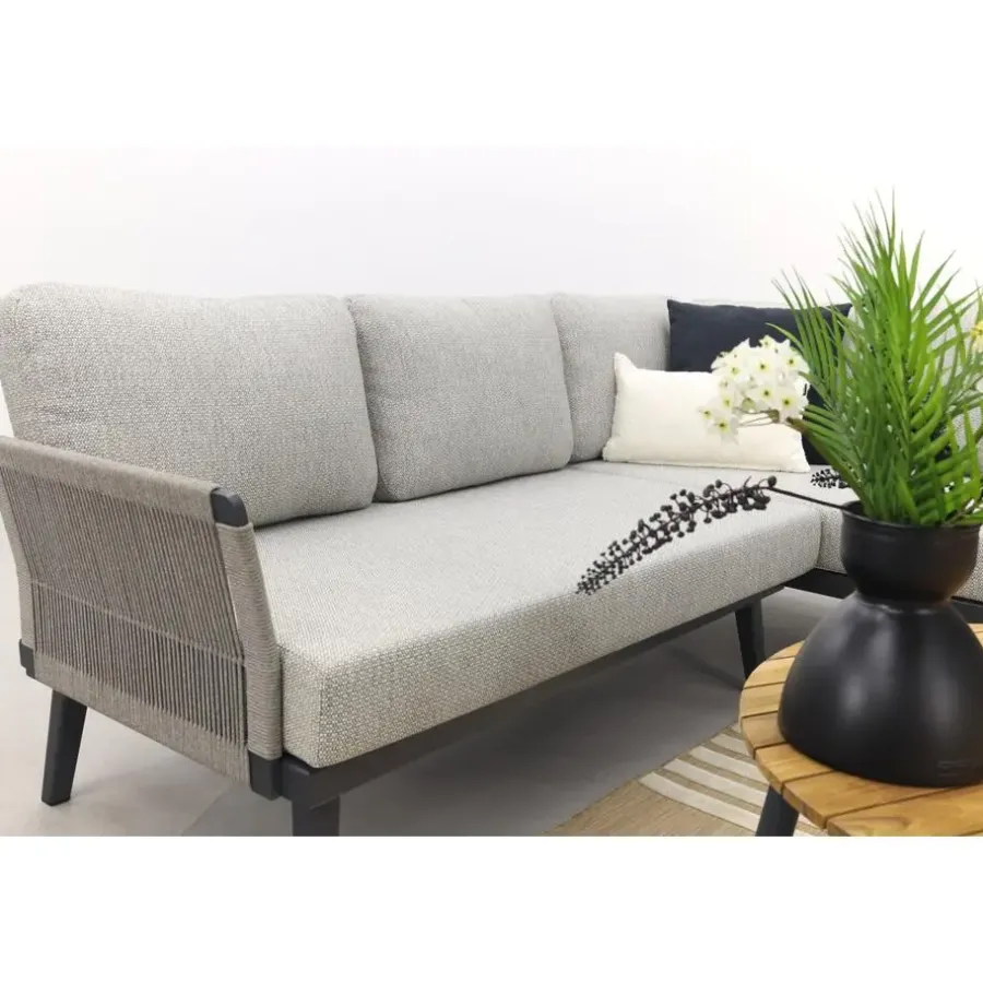 Van der Garde Tuinmeubelen - Premium Durban/mindo loungeset - hoekbank - 3-delig