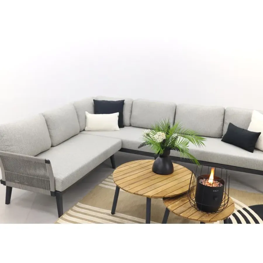 Van der Garde Tuinmeubelen - Premium Durban/mindo loungeset - hoekbank - 3-delig