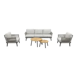 Loungesets-Van der Garde Tuinmeubelen - Premium Durban/Mindo stoel-bank loungeset - 5-delig