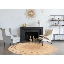 Vloerkleden Kinderkamer|Jute Vloerkleden-Dutch Lifestyle - Jute - Vloerkleed - 150x150 cm - Beige
