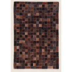 Vloerkleden Kinderkamer-Dutch Lifestyle - Leder - Vloerkleed - 160x230cm - Bruin