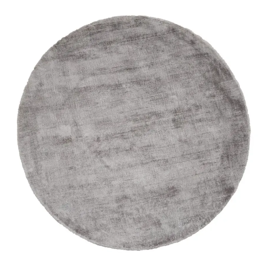Vloerkleden Kinderkamer|Ronde Vloerkleden-Dutch Lifestyle - Viscose - Vloerkleed - 195cm rond - Grijs