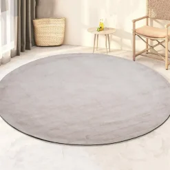 Vloerkleden Kinderkamer-Dutch Lifestyle - Viscose - Vloerkleed - 115cm rond - Beige