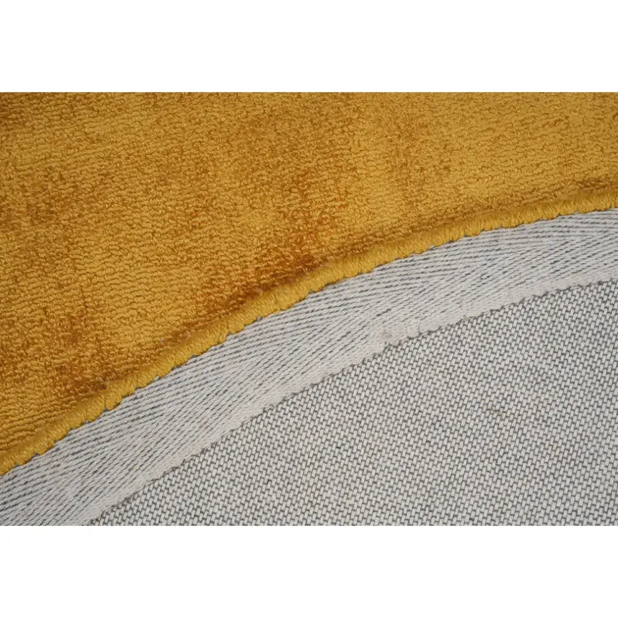 Dutch Lifestyle - Viscose - Vloerkleed - 115cm rond - Geel