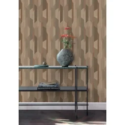 Behang-Dutch Wallcoverings - Asperia- Kiruna bruin - A57002