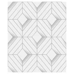 Dutch Wallcoverings - Galactik ruit wit/lichtgrijs - 0,53x10,05m