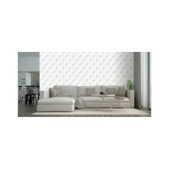 Dutch Wallcoverings - Galactik ruit wit/lichtgrijs - 0,53x10,05m