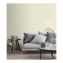 Behang-Dutch Wallcoverings - Galactik dessin lichtbeige - 0,53x10,05m