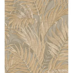 Dutch Wallcoverings - Grace Tropical palm leaf green/gold - GR322105