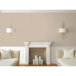 Dutch Wallcoverings - Grace 3d stitched cube beige - GR322305