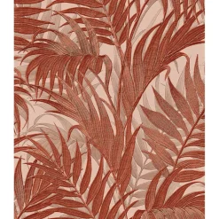 Behang-Dutch Wallcoverings - Grace Tropical palm leaf orange/beige - GR322107