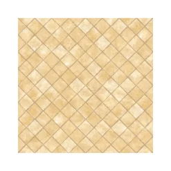 Behang-Dutch Wallcoverings - Hexagone ruit beige/glitter - 0,53x10,05m