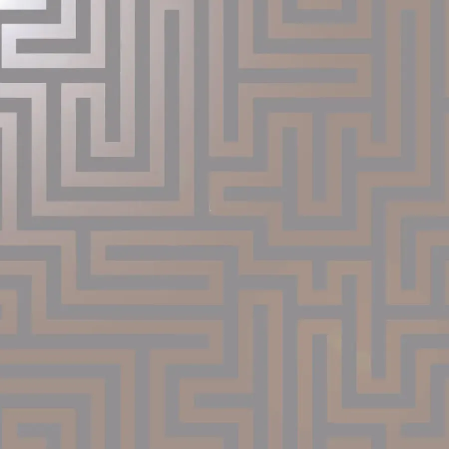 Dutch Wallcoverings - Indulgence Maze grey/rose/gold - 0,53x10,05m