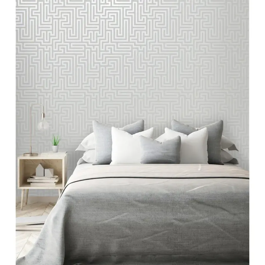 Behang-Dutch Wallcoverings - Indulgence Maze grey - 0,53x10,05m
