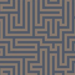 Behang-Dutch Wallcoverings - Indulgence Maze navy - 0,53x10,05m