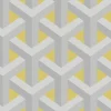 Behang-Dutch Wallcoverings - Indulgence Trident geo grey/yellow -0,53x10,05m