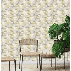 Dutch Wallcoverings - Inspiration Wall driehoek groen - 0,53x10,05m