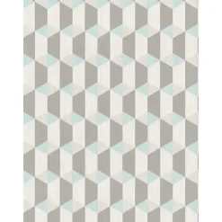 Behang-Dutch Wallcoverings - Inspiration Wall kubus blauw - 0,53x10,05m