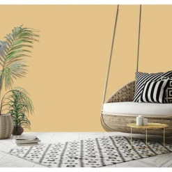 Behang-Dutch Wallcoverings - Jungle Fever uni oker - 0,53x10,05m