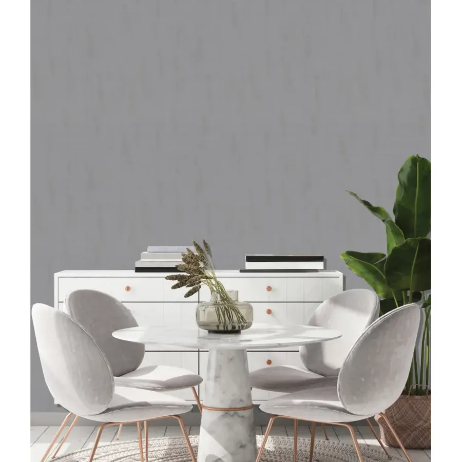 Behang-Dutch Wallcoverings - More Textures uni structuut grijs - 0,53x10,05m