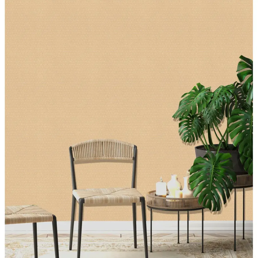 Behang-Dutch Wallcoverings - Myriad Kazue oker/beige - 0,53x10,05m