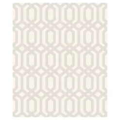 Dutch Wallcoverings - Myriad Kerala Trellis wit/zilver - 0,53x10,05m