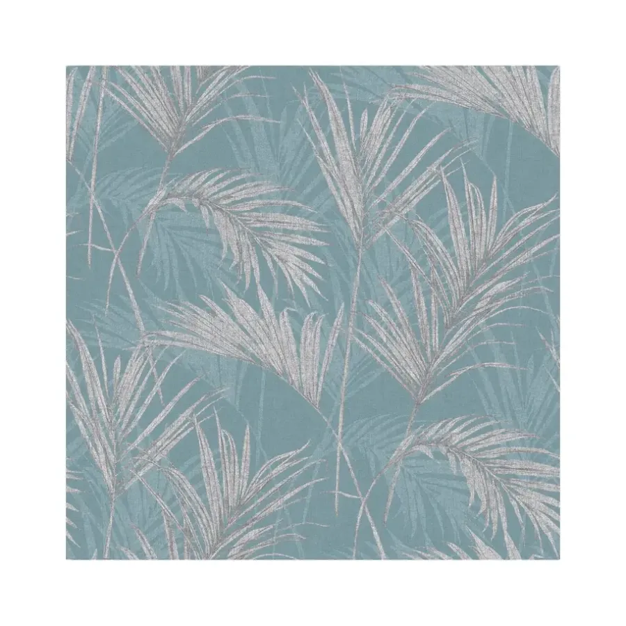 Behang-Dutch Wallcoverings - Myriad Palm Springs blauw/grijs - 0,53x10,05m