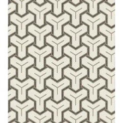 Dutch Wallcoverings - Onyx dessin wit/zwart/beige - 0,53x10,05m