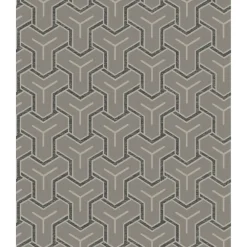 Behang-Dutch Wallcoverings - Onyx dessin grijs/beige - 0,53x10,05m