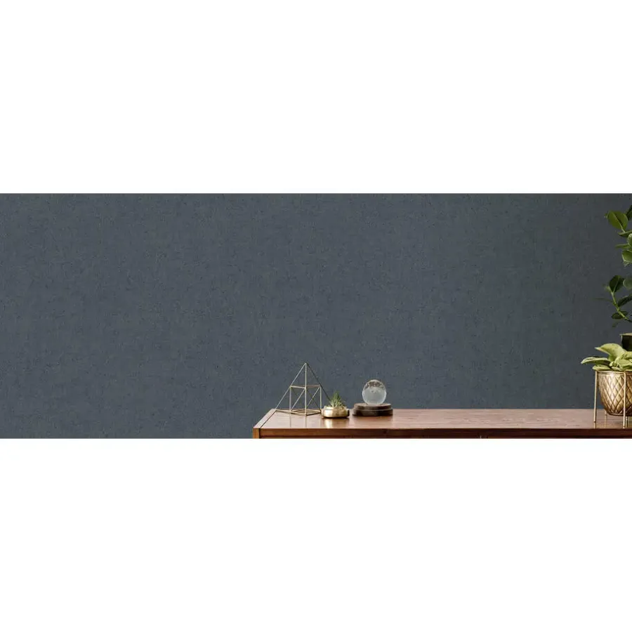Dutch Wallcoverings - Onyx uni antraciet - 0,53x10,05m